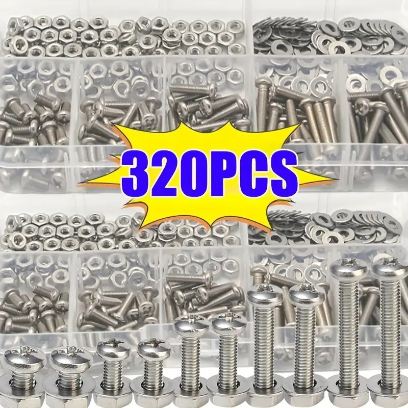 Furniture Hardware Kit - Set di dadi e bulloni esagonali