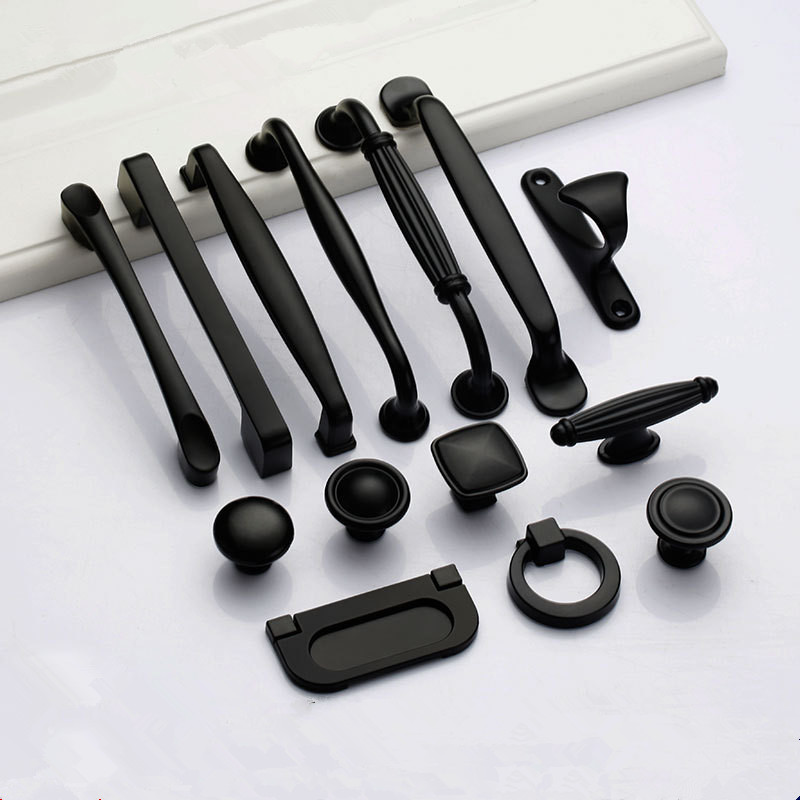 Furniture Grade Hardware - Maniglie nere per pomelli per mobili