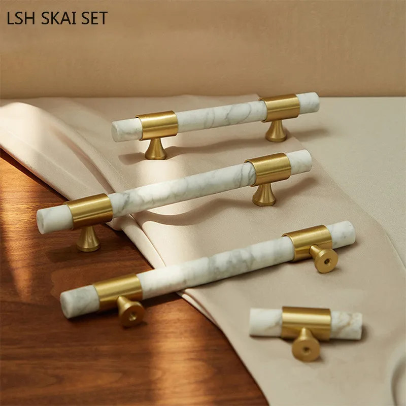 1 pz marmo ottone maniglia Nor - Furniture And Hardware Supplies recensione e prezzo